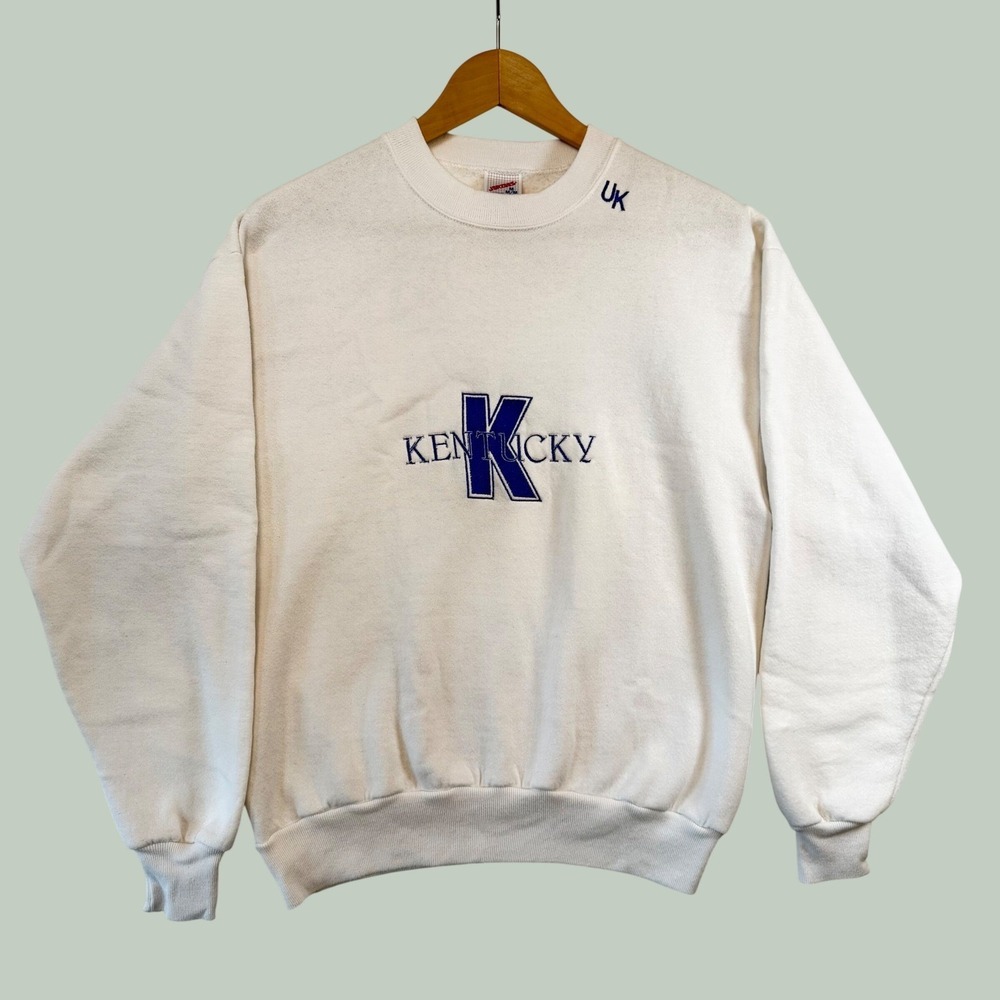 Jerzees University of Kentucky "UK" Sweatshirt Medium Vintage 90s Embroidery